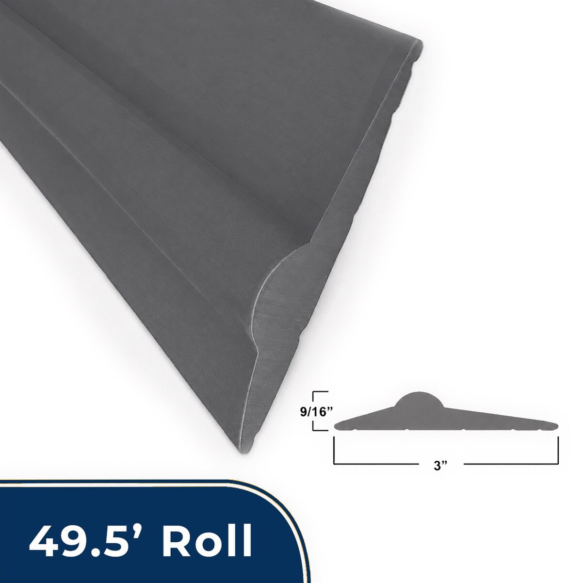 49.5' gray overhead door threshold